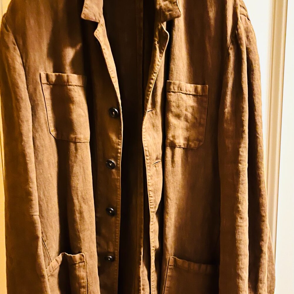 Mens Lightweight Italian Jacket Massimo Alba Linen/Flax EU 52 US 42R NWOT